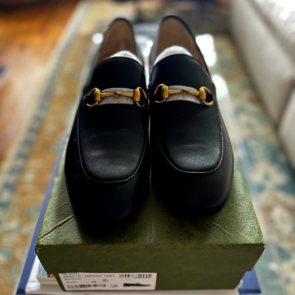 GUCCI JORDAAN LEATHER LOAFER Men's 9 Size 43